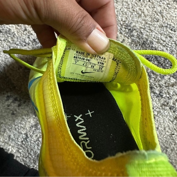 Nike Women’s VaporMax Plus Shoes - Neon Green and Blue - Picture 6 of 6